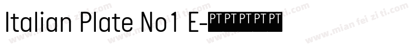 Italian Plate No1 E字体转换